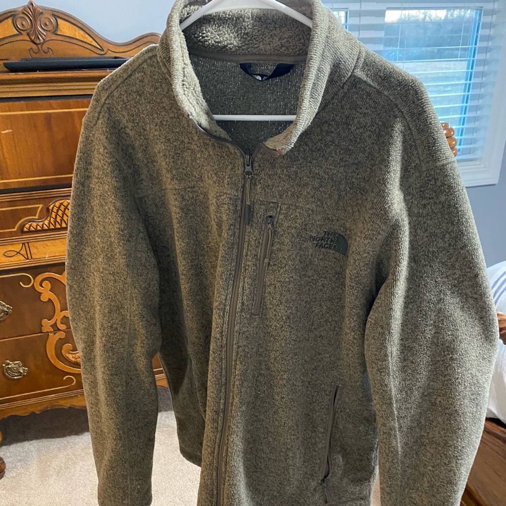 Northface | Mens heather grey Northface zip up jacket | size XL